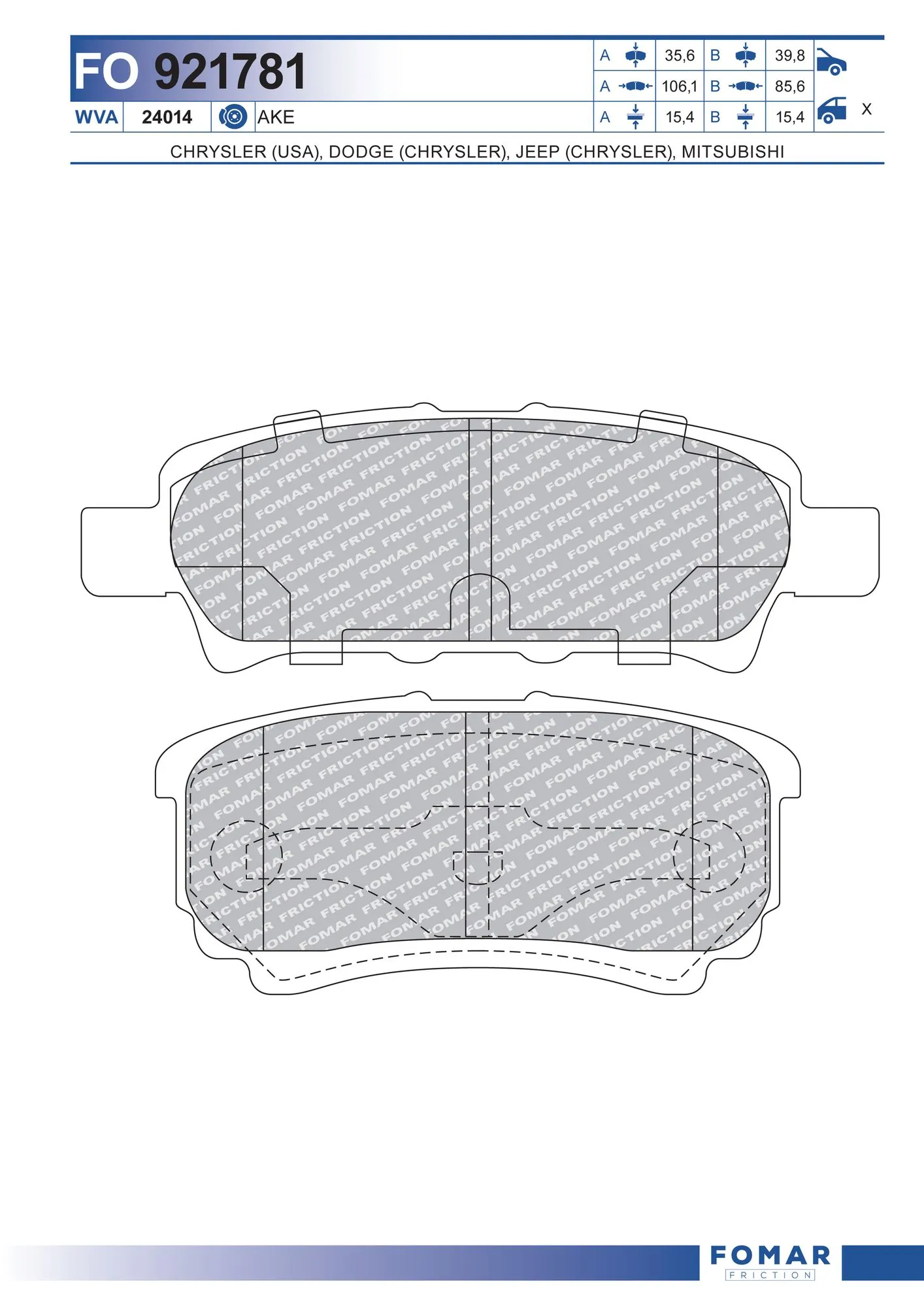 Brake Pad Set, disc brake